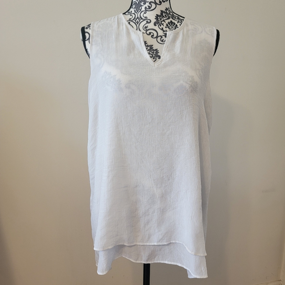 Cristina B Women's Layered White Tunic Tank M